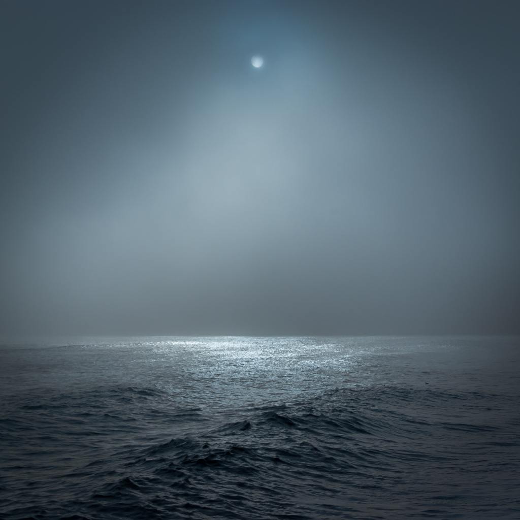 moon and sea